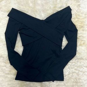 Worn once - Womens Black Off Shoulder Top XS